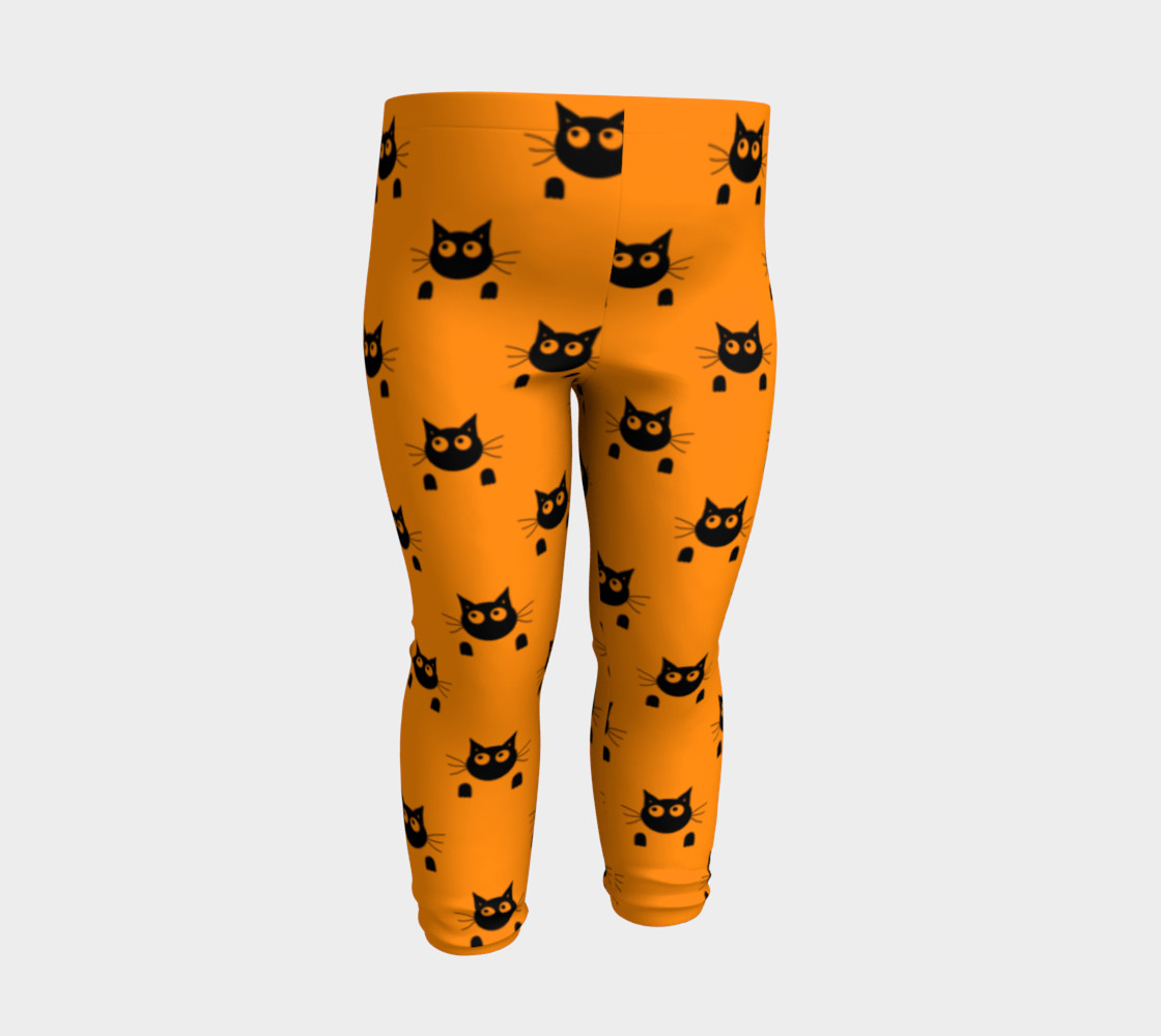 Halloween Cat Baby Leggings preview #3