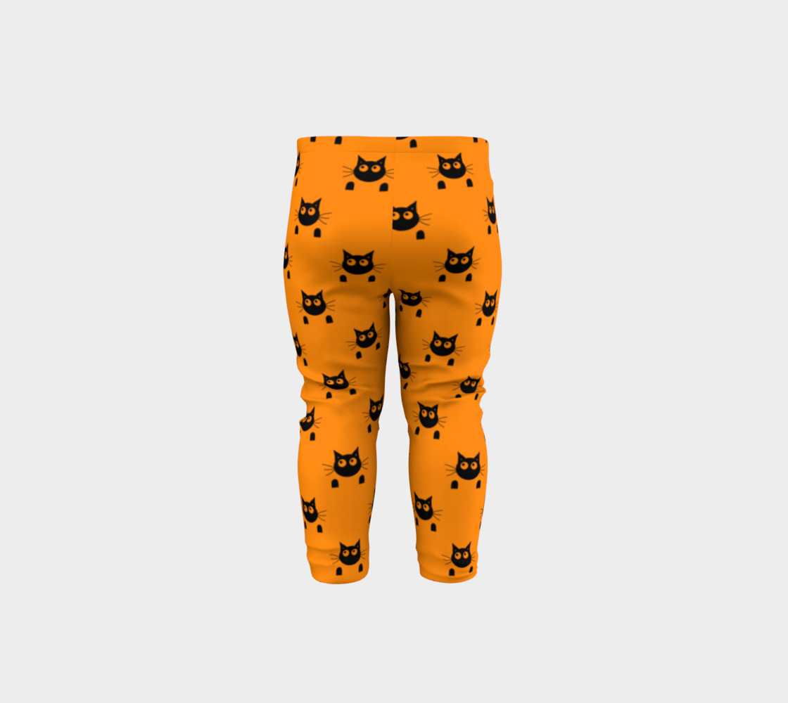 Halloween Cat Baby Leggings preview #5