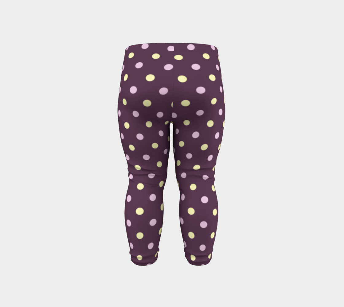 Purple Polka Dots Baby Leggings preview #6