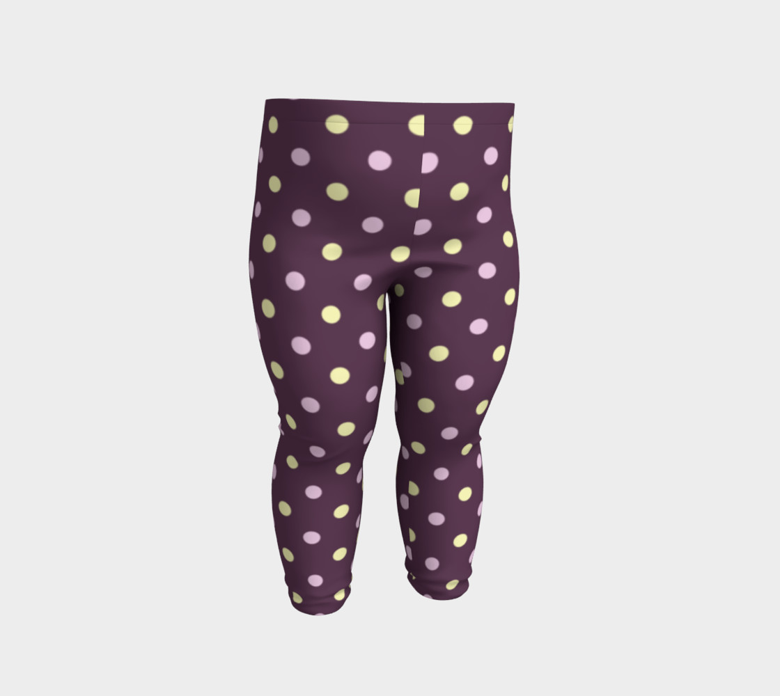 Purple Polka Dots Baby Leggings preview #2