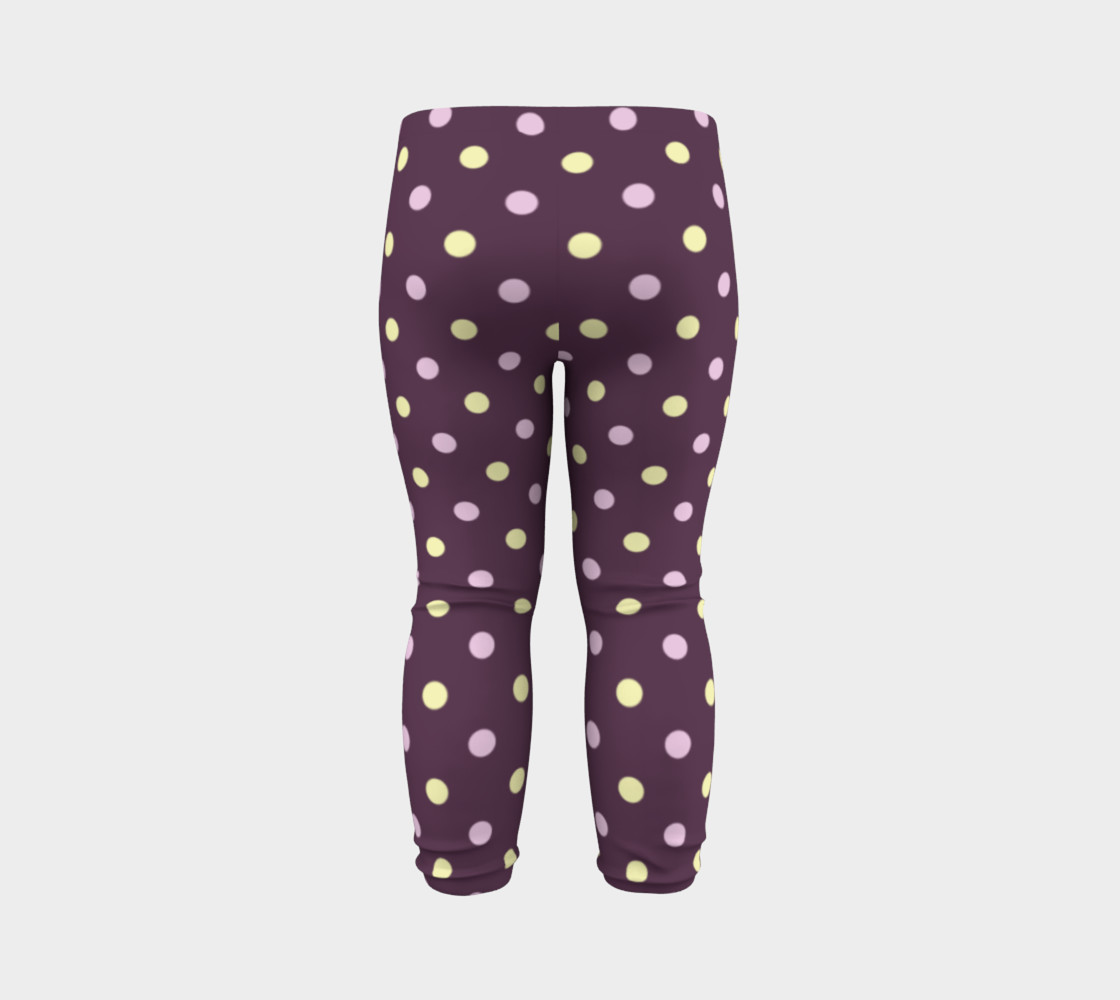 Purple Polka Dots Baby Leggings preview #7