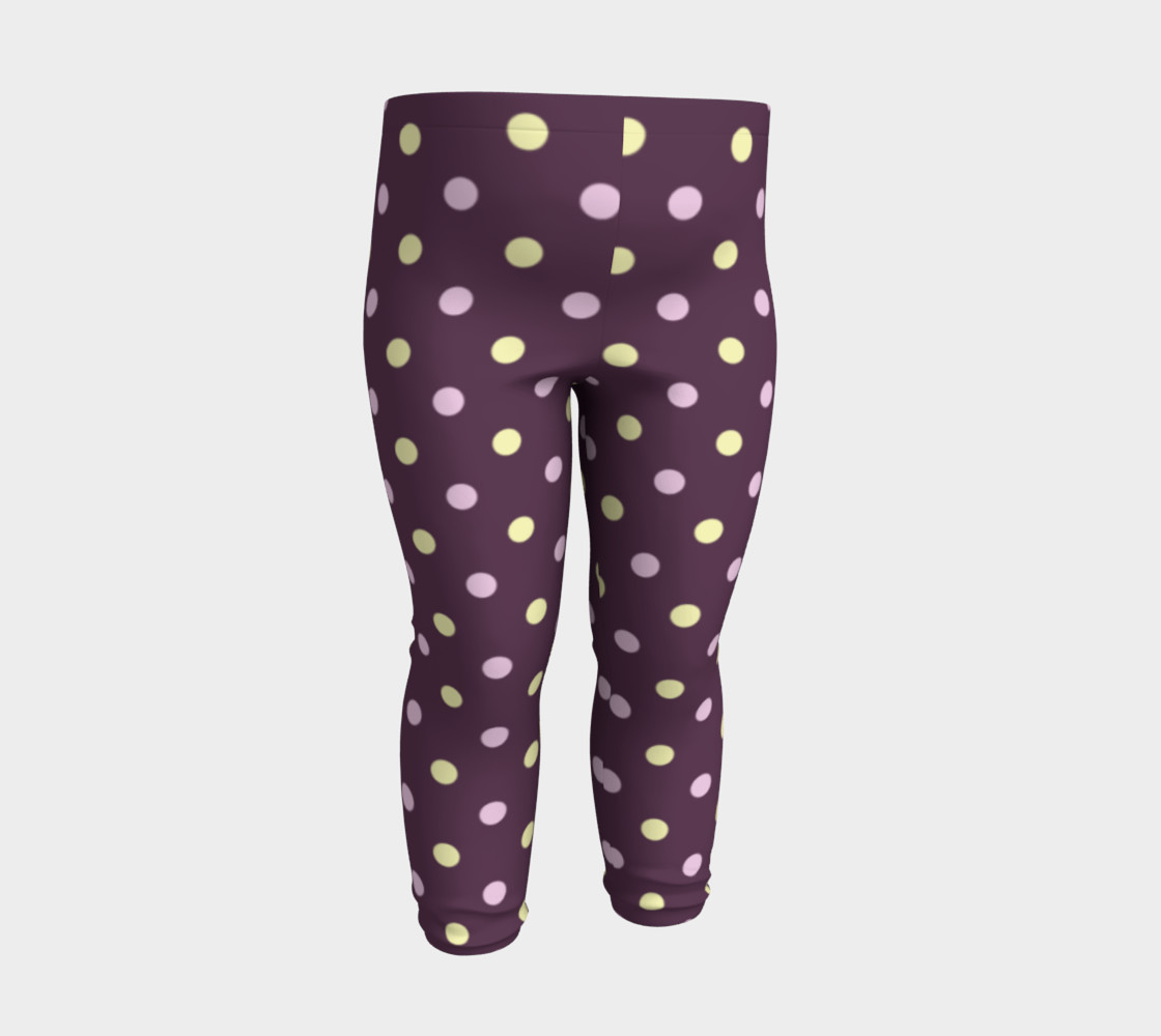 Purple Polka Dots Baby Leggings preview #3