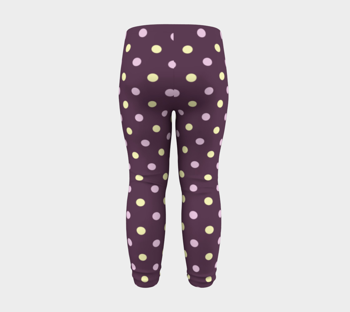 Purple Polka Dots Baby Leggings preview #8