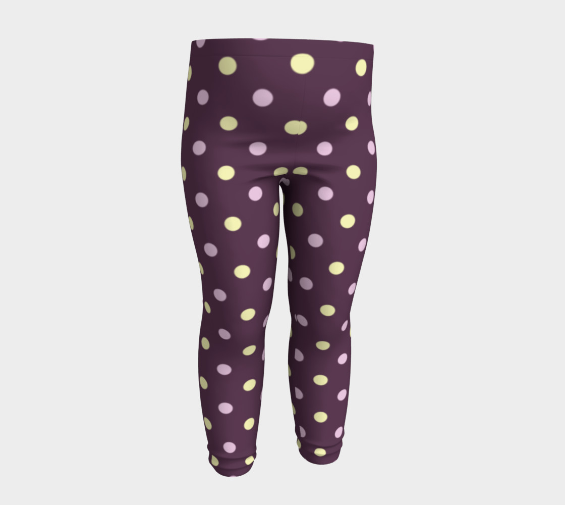 Purple Polka Dots Baby Leggings preview #4
