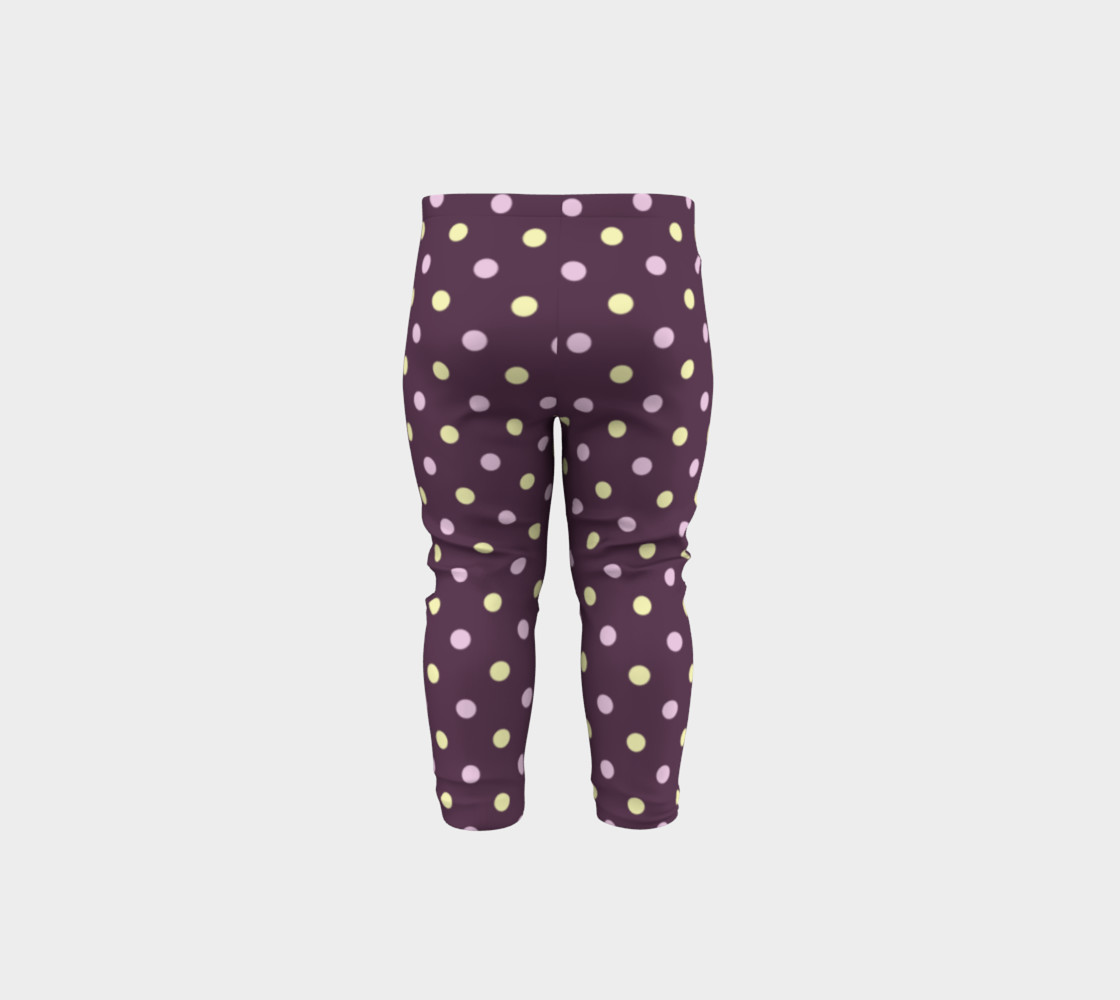 Purple Polka Dots Baby Leggings preview #5