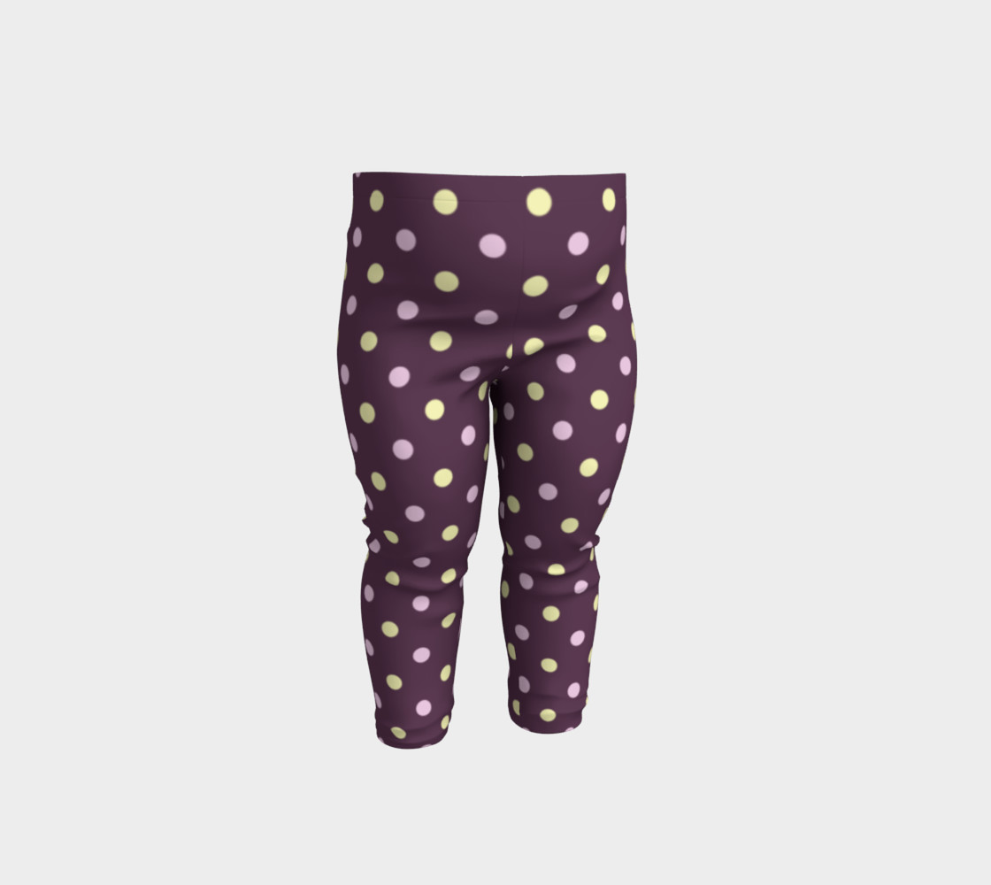 Purple Polka Dots Baby Leggings preview #1