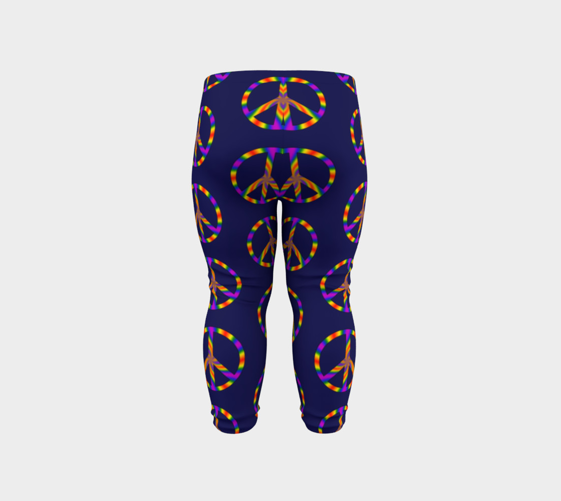 Rainbow Peace Sign Baby Leggings preview #6