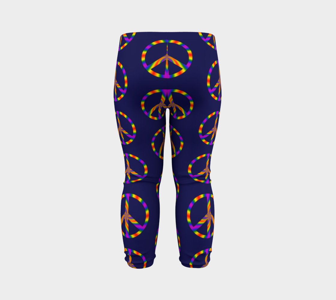Rainbow Peace Sign Baby Leggings preview #7