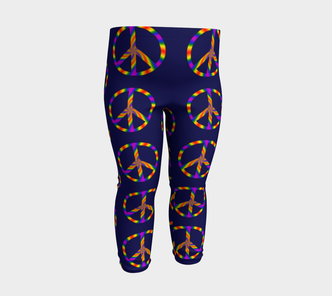 Rainbow Peace Sign Baby Leggings preview #3