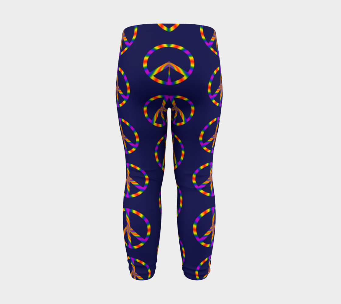 Rainbow Peace Sign Baby Leggings preview #8