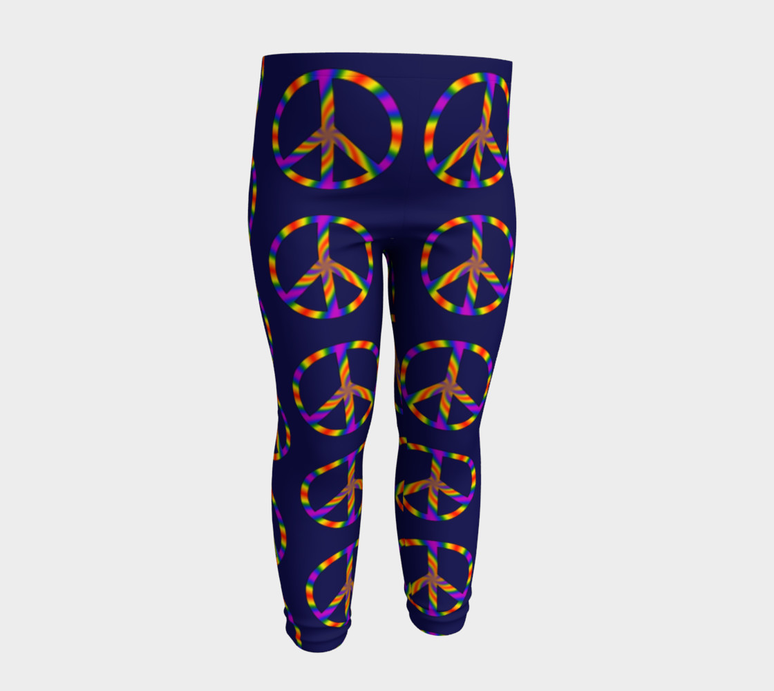 Rainbow Peace Sign Baby Leggings preview #4