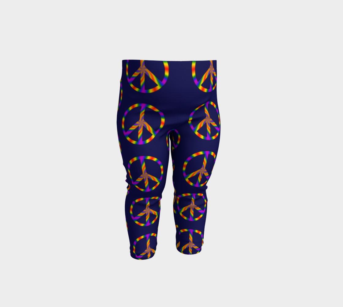 Rainbow Peace Sign Baby Leggings preview #1