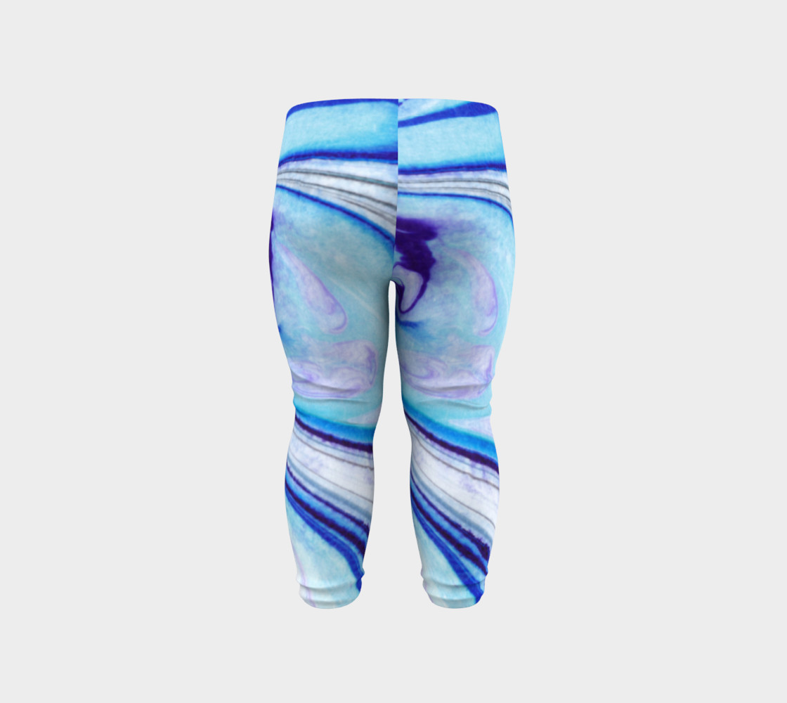 Blue Marble Abstract Pattern - Baby Leggings preview #6