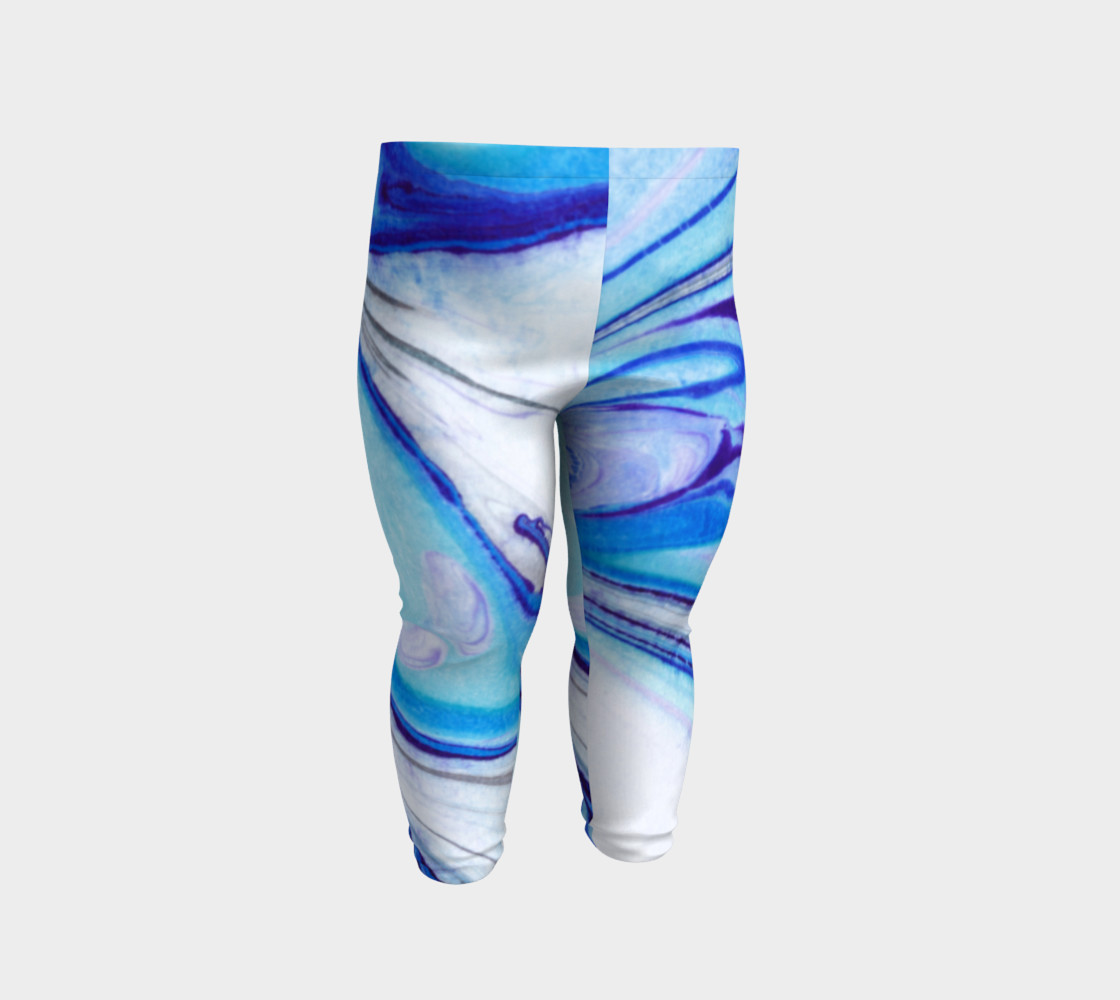 Blue Marble Abstract Pattern - Baby Leggings preview #2