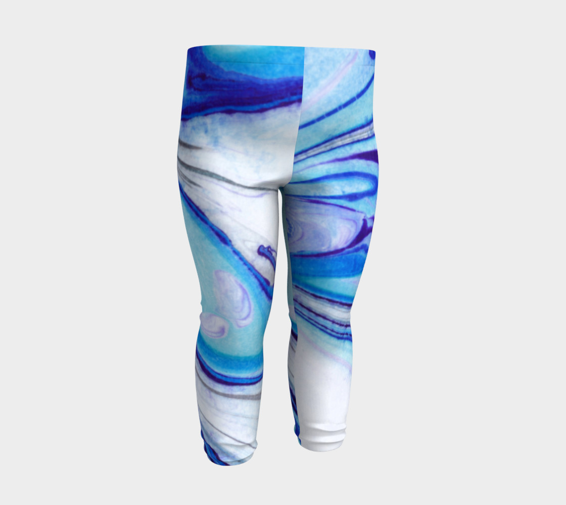 Blue Marble Abstract Pattern - Baby Leggings preview #3