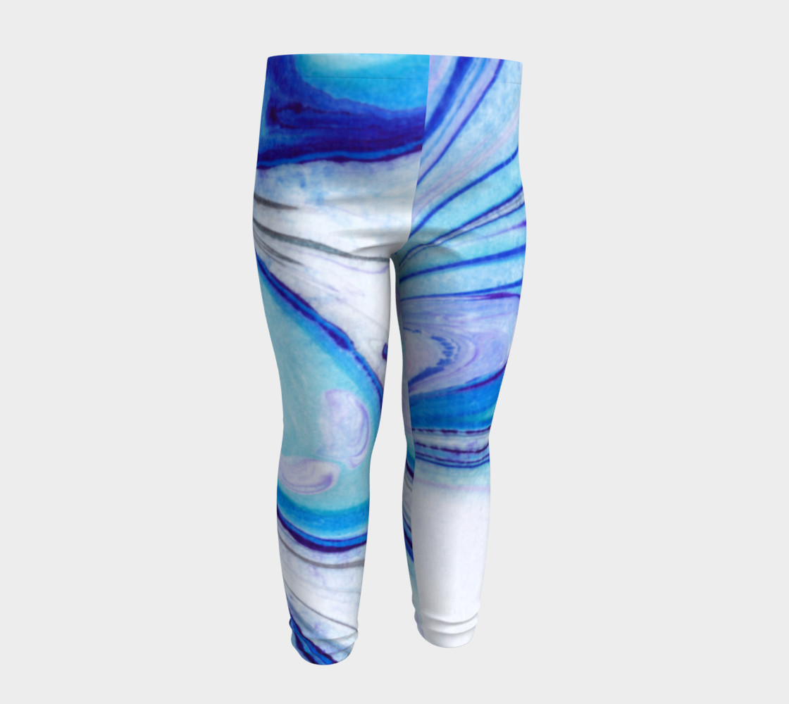 Blue Marble Abstract Pattern - Baby Leggings preview #4