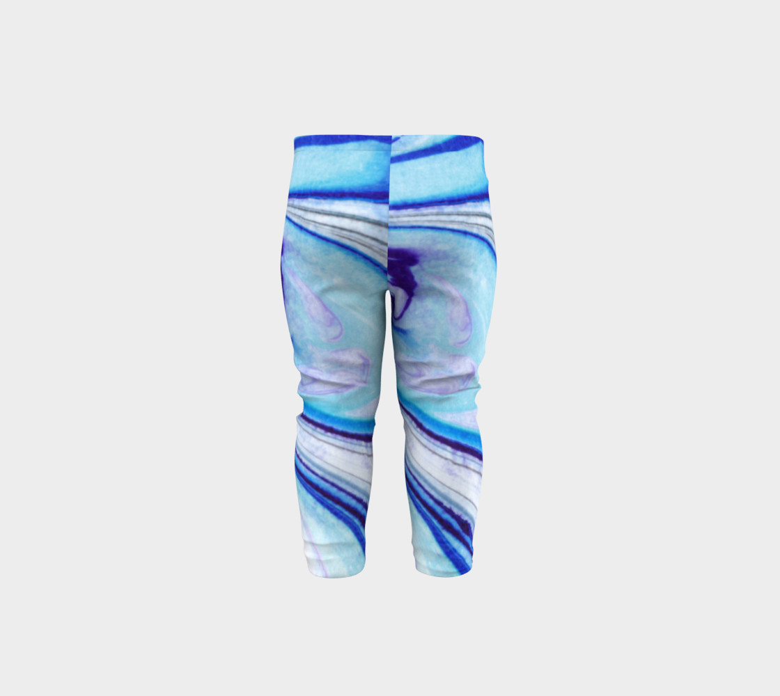 Blue Marble Abstract Pattern - Baby Leggings preview #5