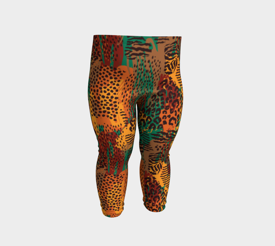 Safari Animal Print Mashup Baby Leggings preview #2
