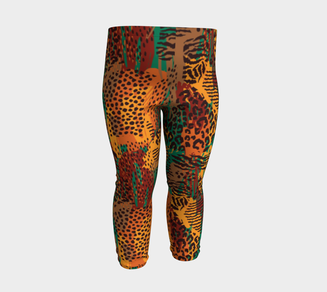 Safari Animal Print Mashup Baby Leggings preview #3