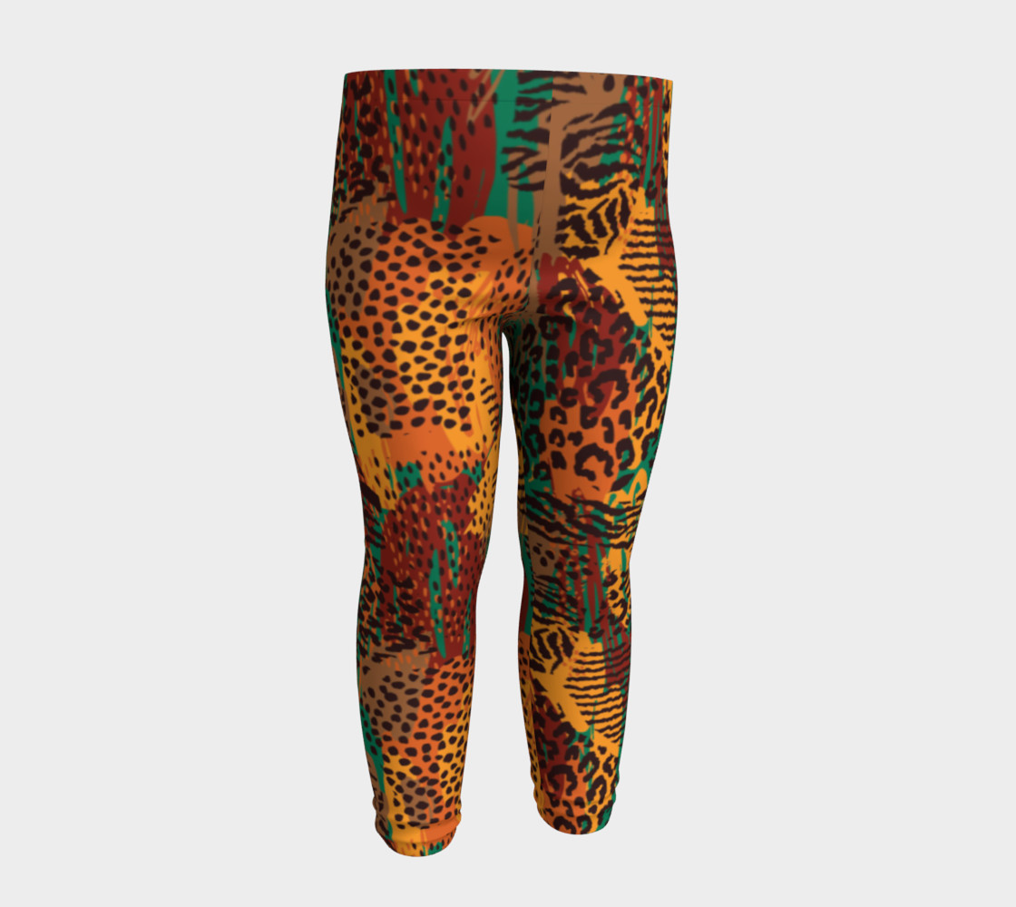 Safari Animal Print Mashup Baby Leggings preview #4