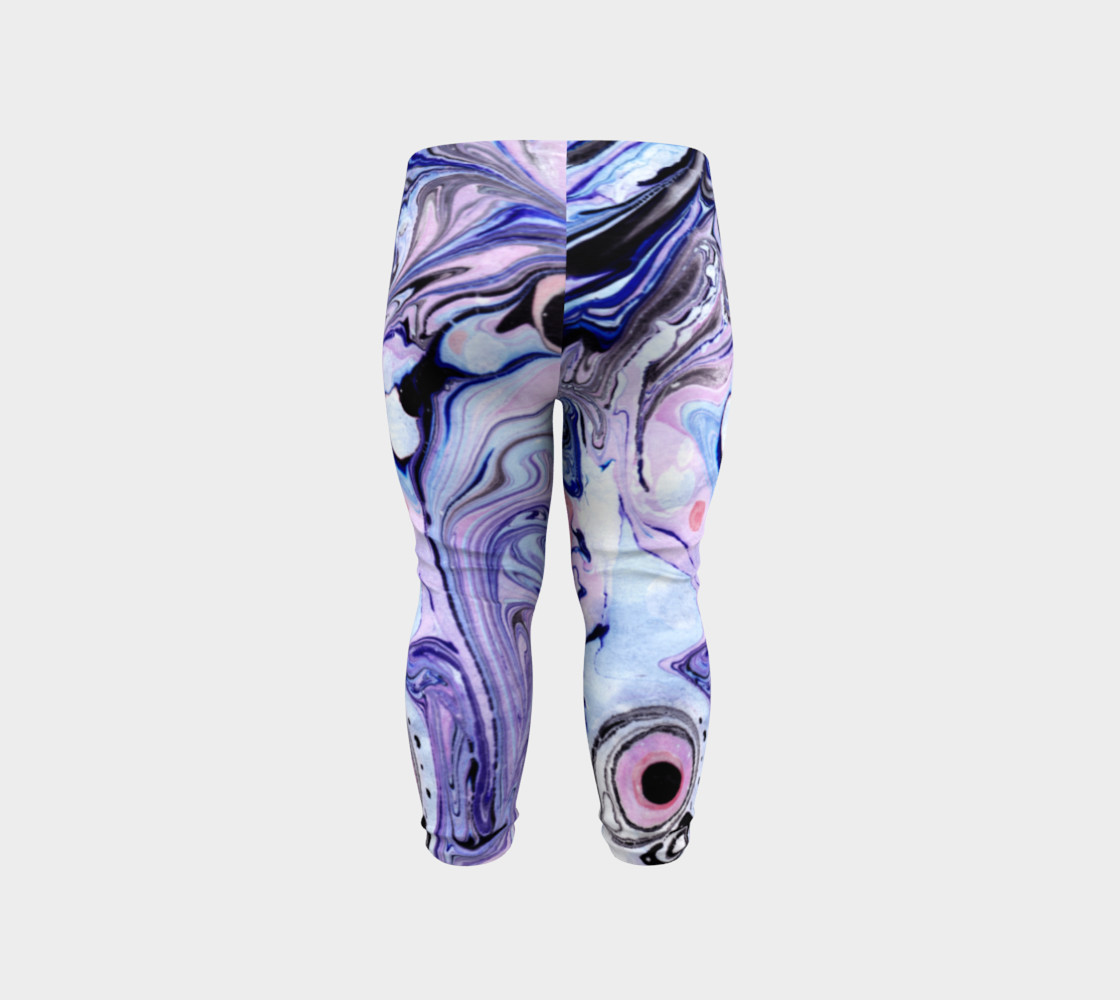 Purple Marble Paint Pink Pattern - Baby Leggings preview #6