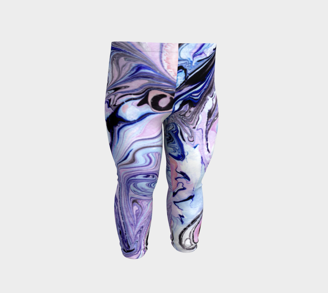 Purple Marble Paint Pink Pattern - Baby Leggings preview #2