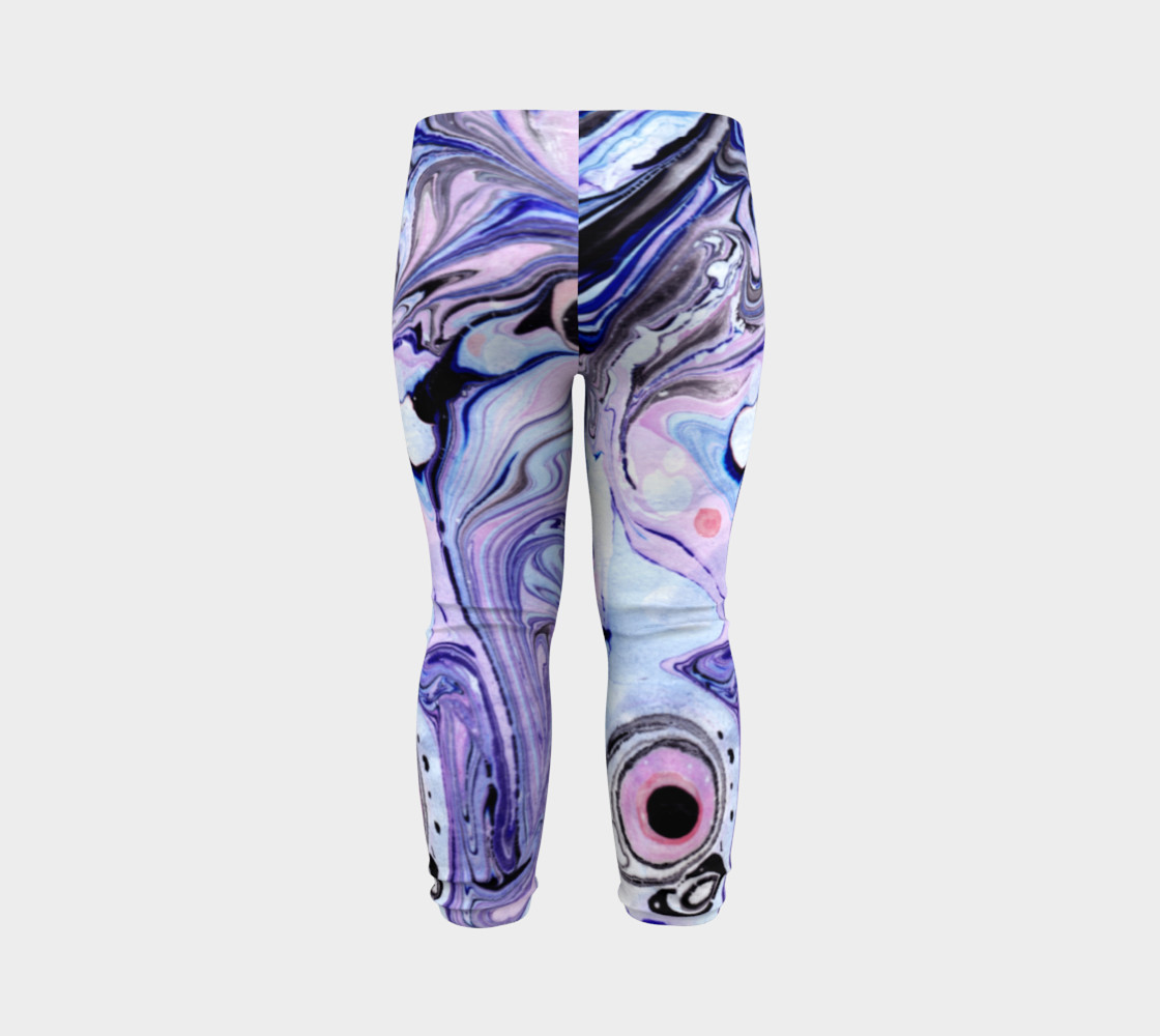 Purple Marble Paint Pink Pattern - Baby Leggings preview #7