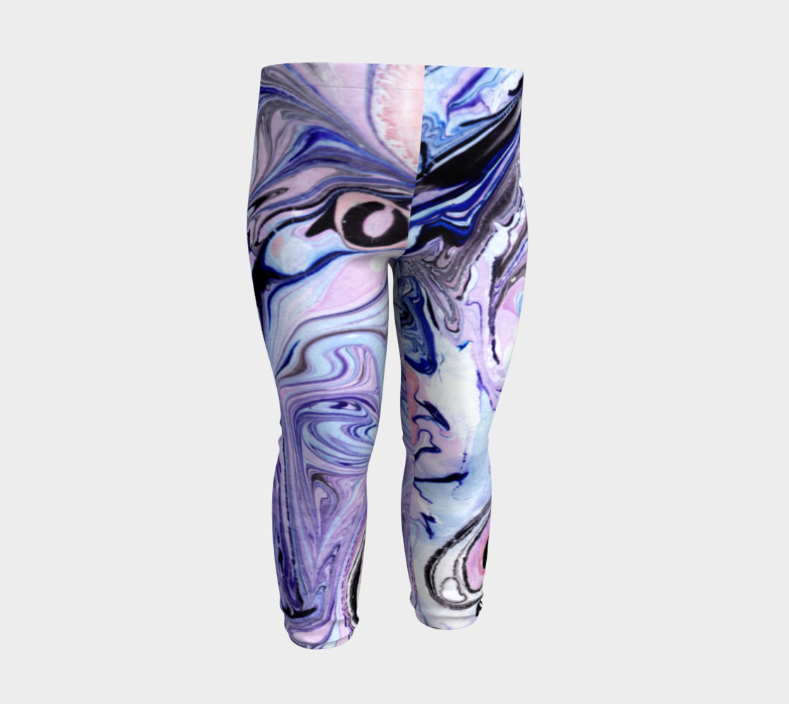 Purple Marble Paint Pink Pattern - Baby Leggings preview #3