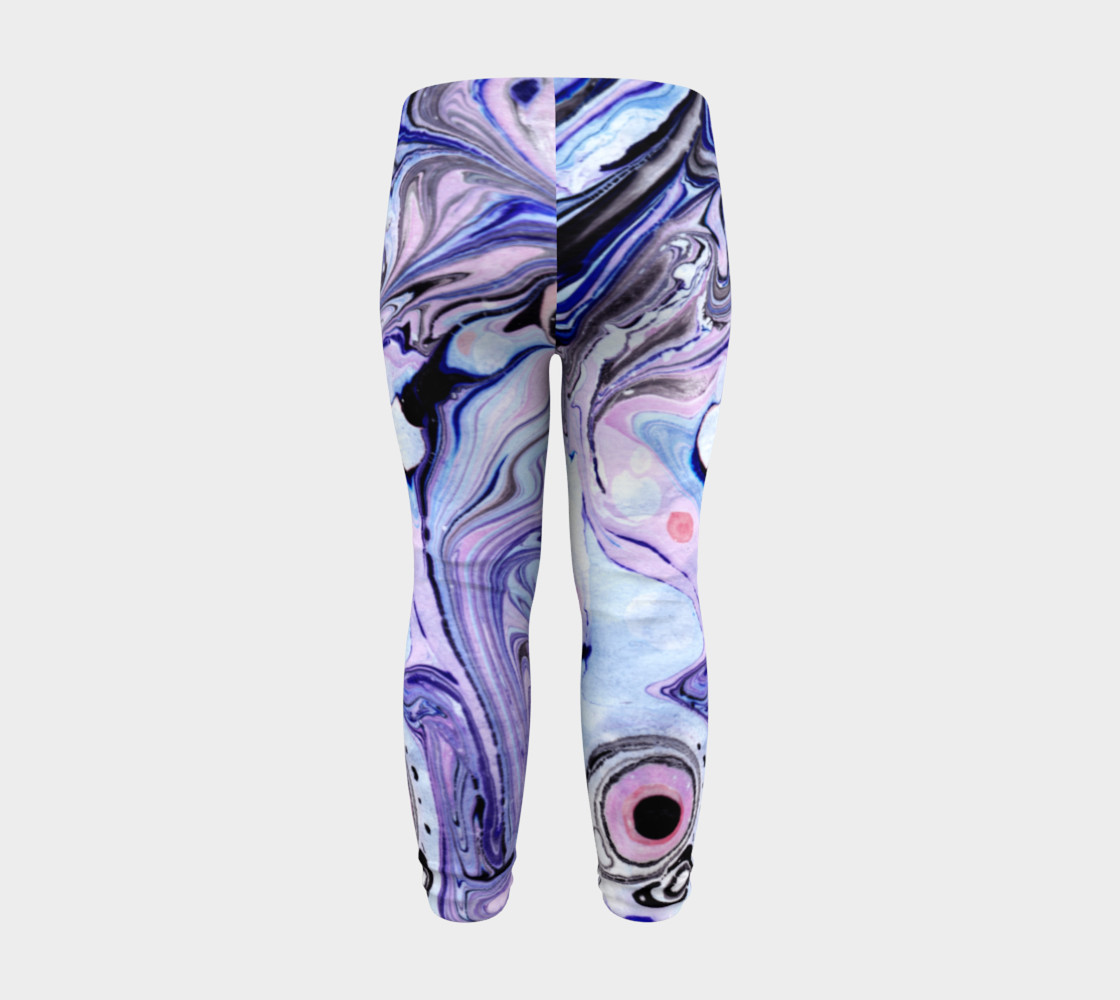 Purple Marble Paint Pink Pattern - Baby Leggings preview #8