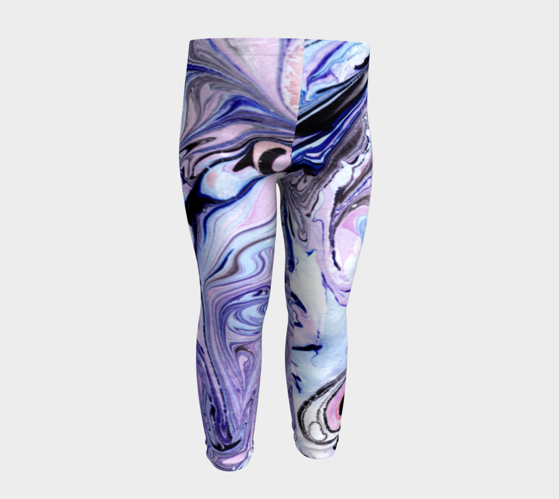 Purple Marble Paint Pink Pattern - Baby Leggings preview #4
