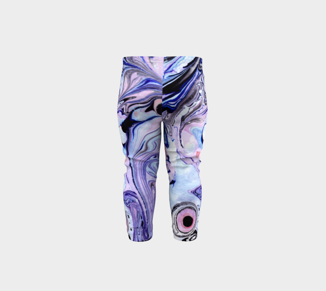Purple Marble Paint Pink Pattern - Baby Leggings preview #5