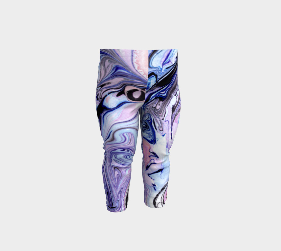 Purple Marble Paint Pink Pattern - Baby Leggings preview #1