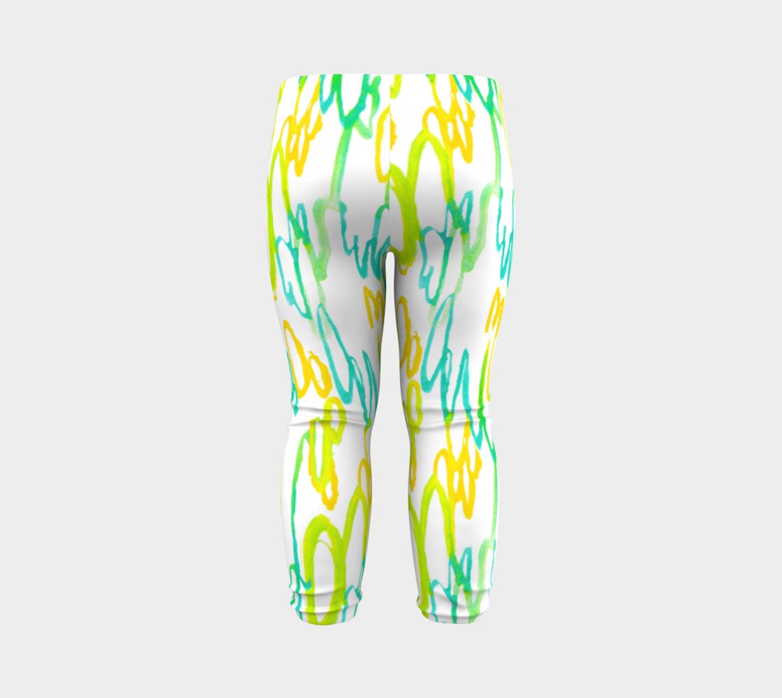 Aqua Green Teal Abstract Pattern - Baby Leggings preview #7