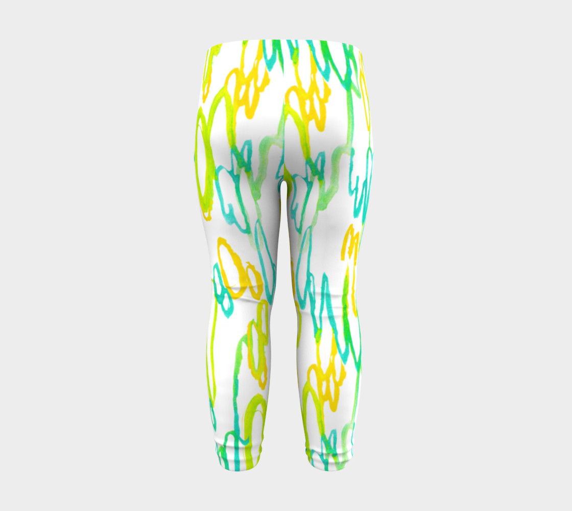 Aqua Green Teal Abstract Pattern - Baby Leggings preview #8
