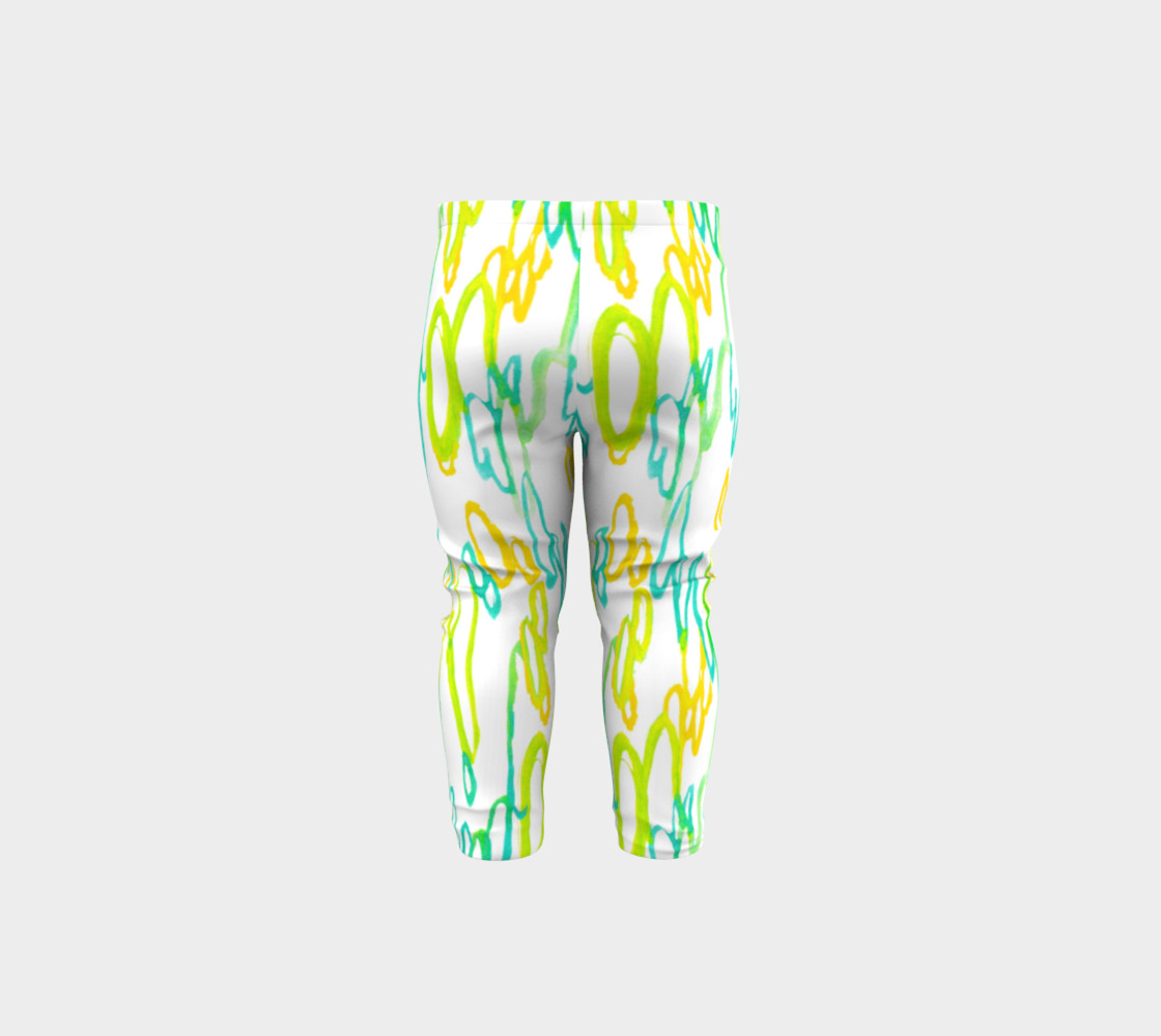 Aqua Green Teal Abstract Pattern - Baby Leggings preview #5
