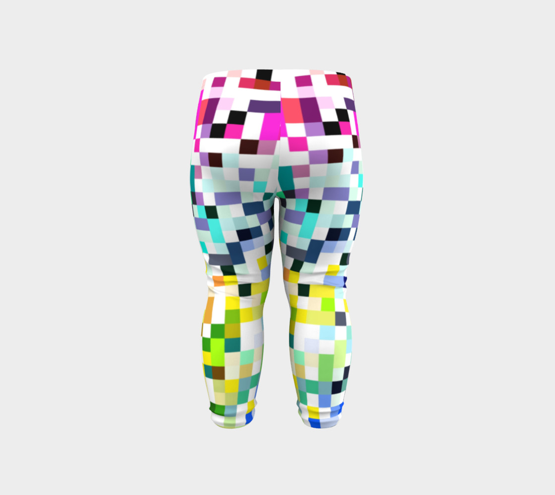 Rainbow Bit Pixel Pattern - Baby Leggings preview #6