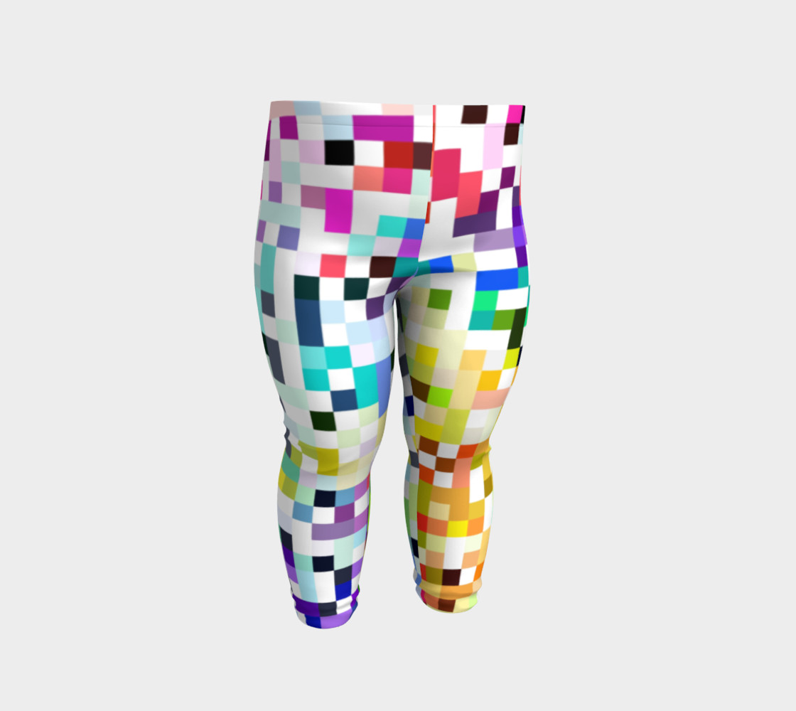 Rainbow Bit Pixel Pattern - Baby Leggings preview #2