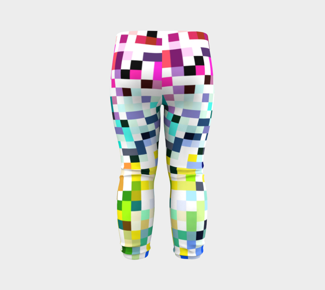 Rainbow Bit Pixel Pattern - Baby Leggings preview #7