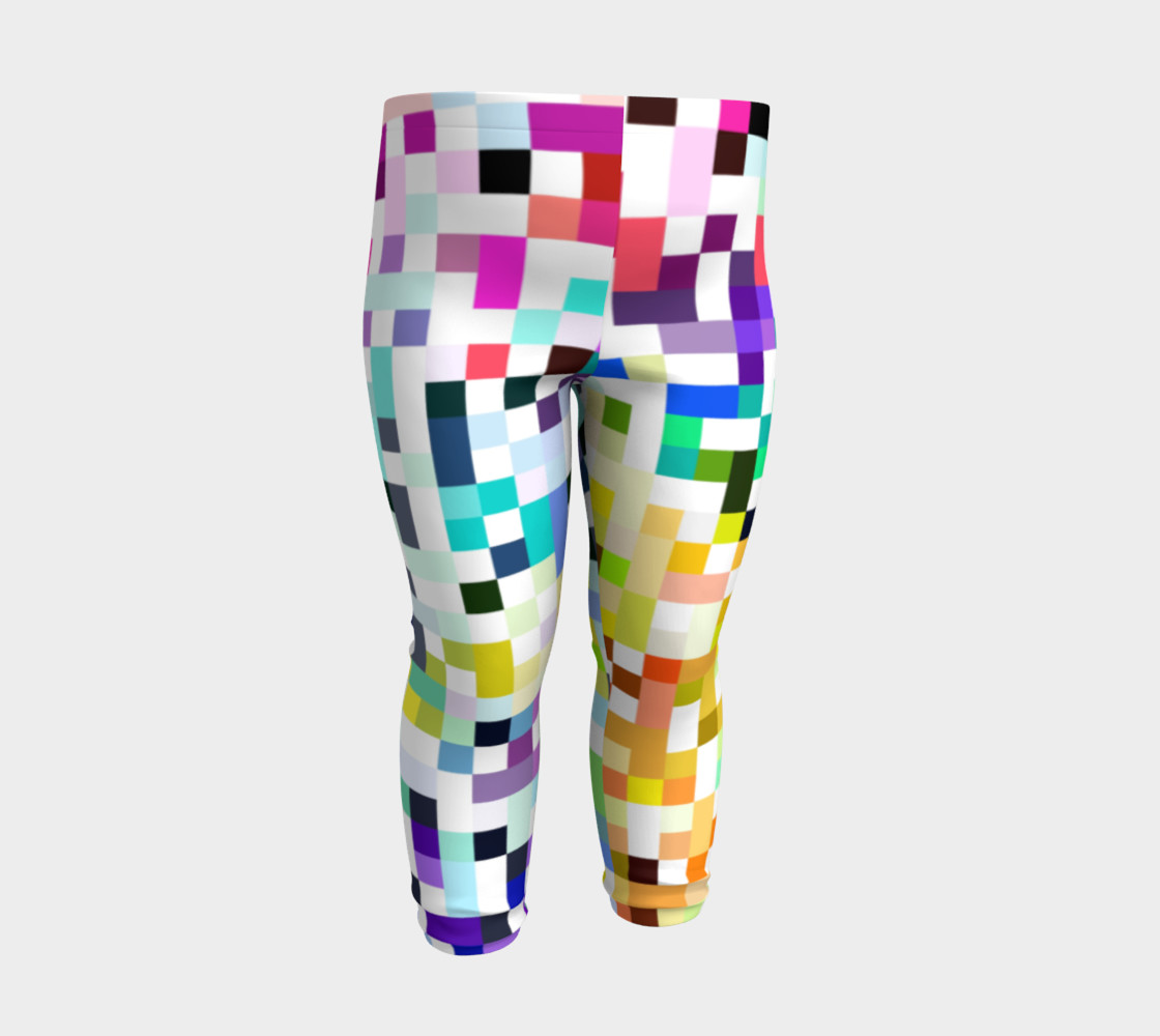 Rainbow Bit Pixel Pattern - Baby Leggings preview #3