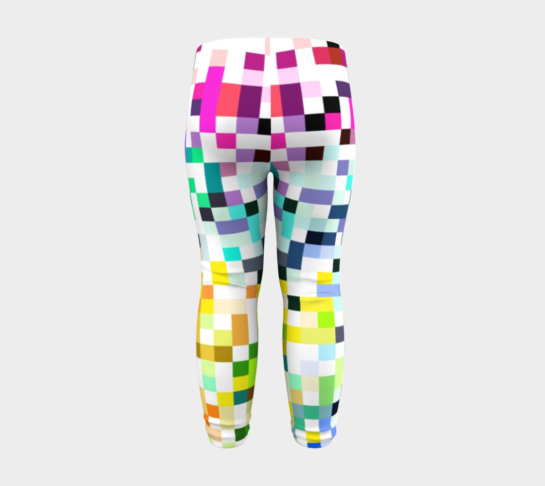 Rainbow Bit Pixel Pattern - Baby Leggings preview #8