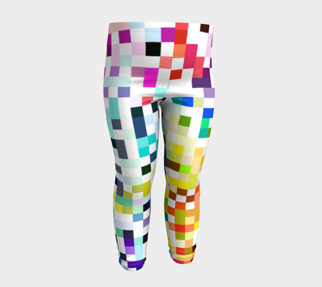 Rainbow Bit Pixel Pattern - Baby Leggings preview #4