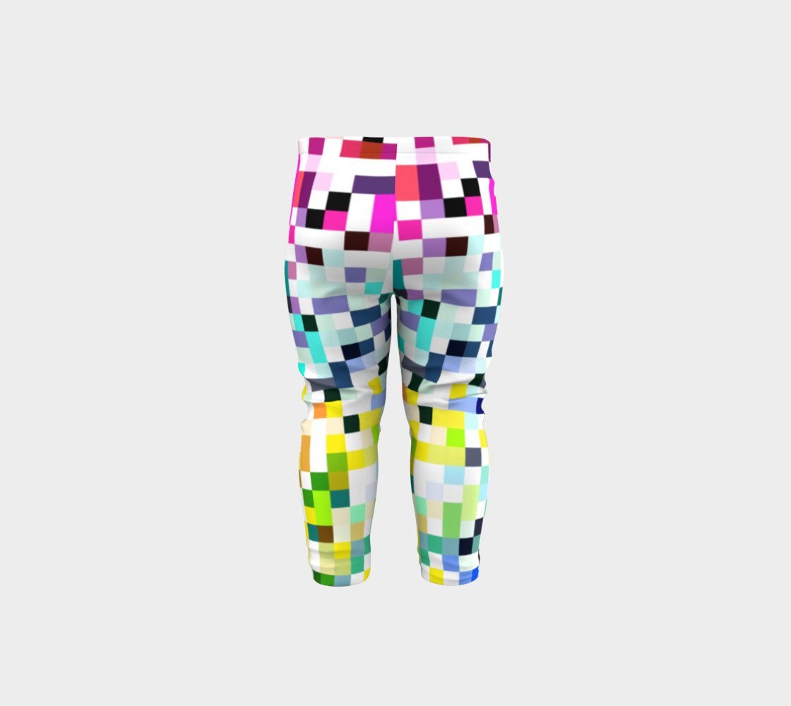 Rainbow Bit Pixel Pattern - Baby Leggings preview #5