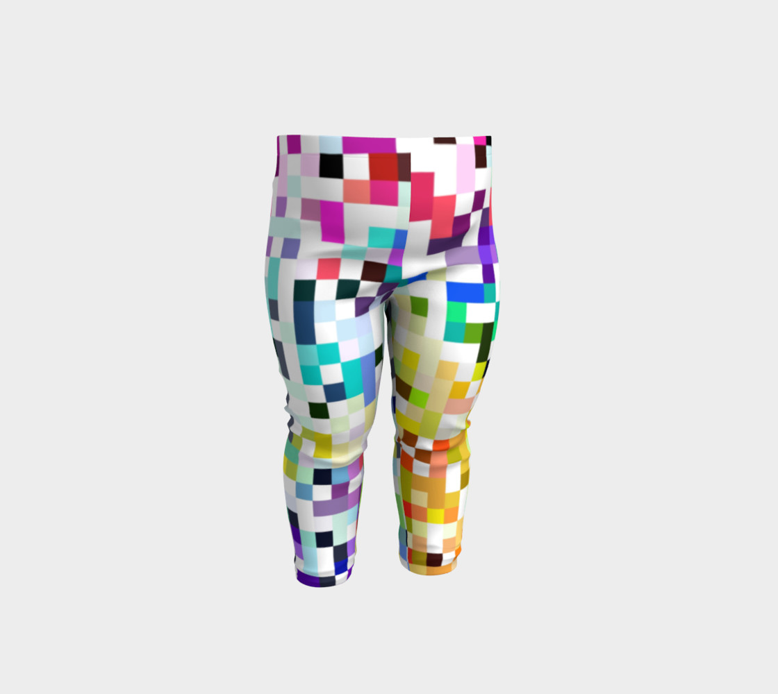 Rainbow Bit Pixel Pattern - Baby Leggings preview #1