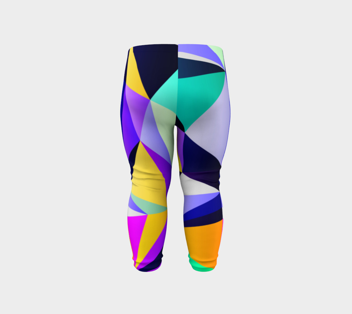Geometric Polygon Purple Pattern - Baby Leggings preview #6