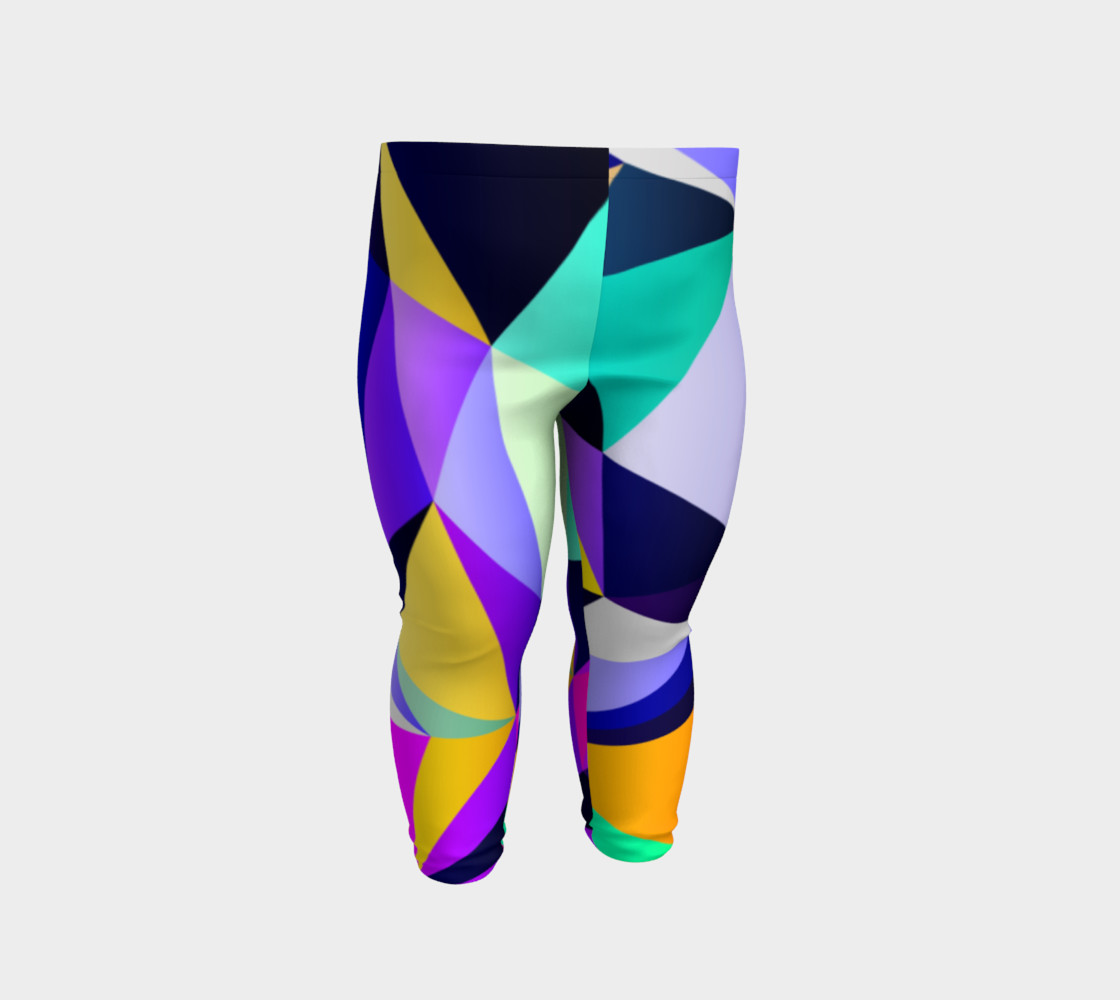 Geometric Polygon Purple Pattern - Baby Leggings preview #2