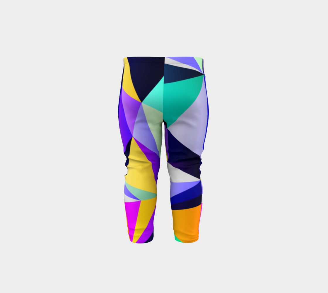 Geometric Polygon Purple Pattern - Baby Leggings preview #5