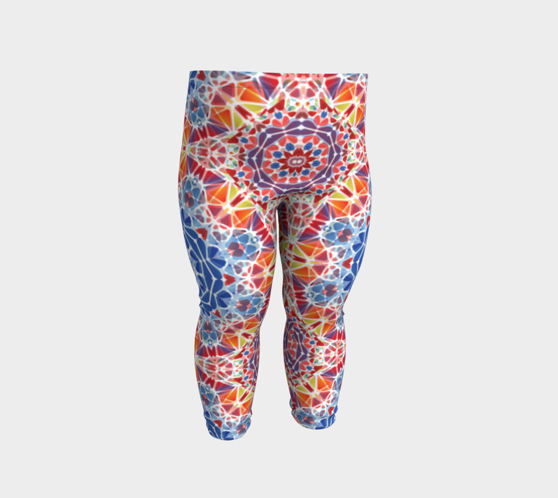 Blue and Orange Kaleidoscope Baby Leggings preview #2