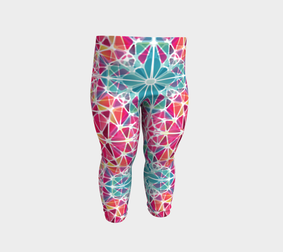 Pink and Blue Kaleidoscope Baby Leggings preview #2