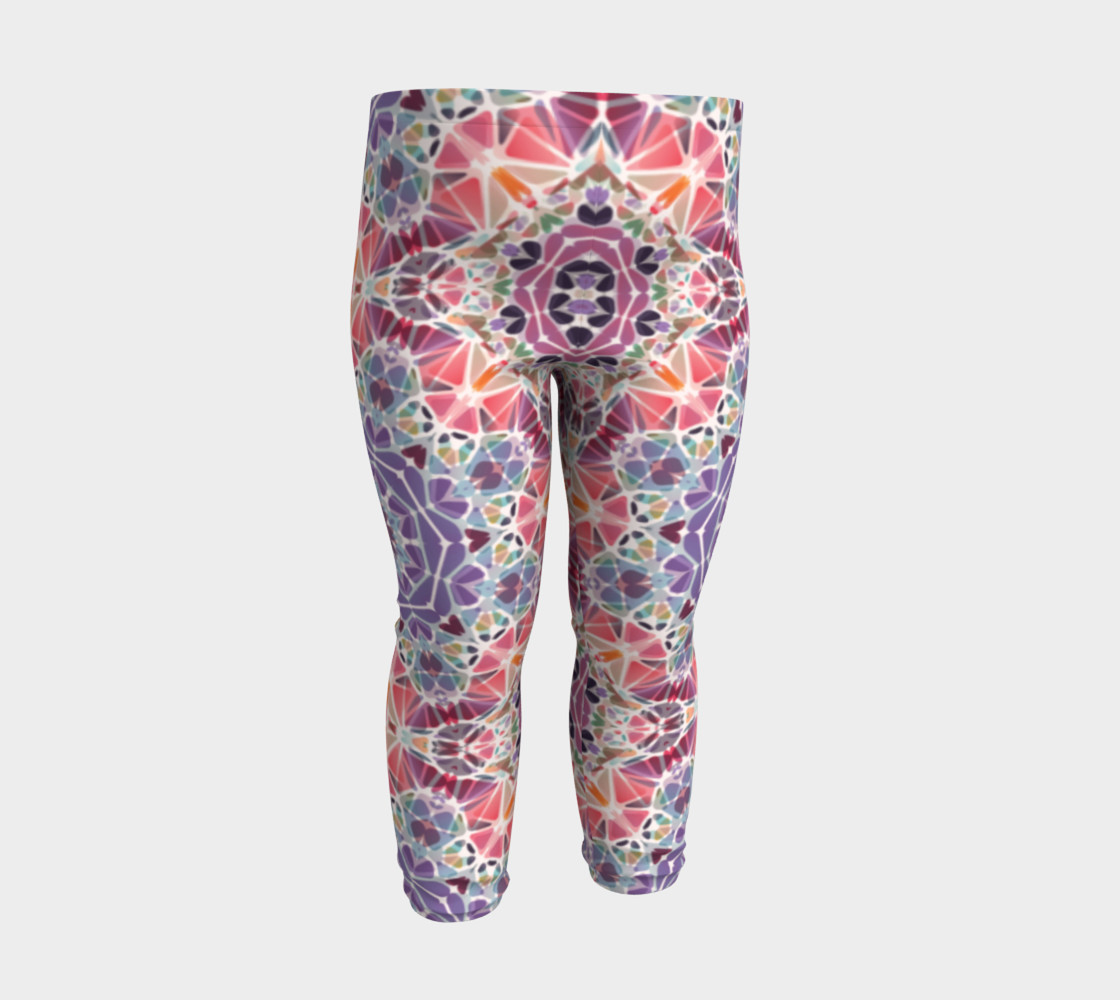 Purple and Pink Kaleidoscope Baby Leggings preview #3
