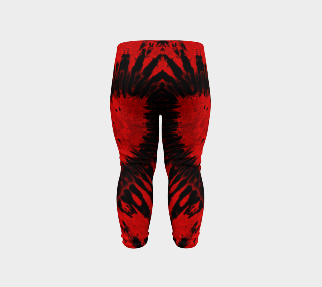 Red Black Heart Baby Leggings preview #6